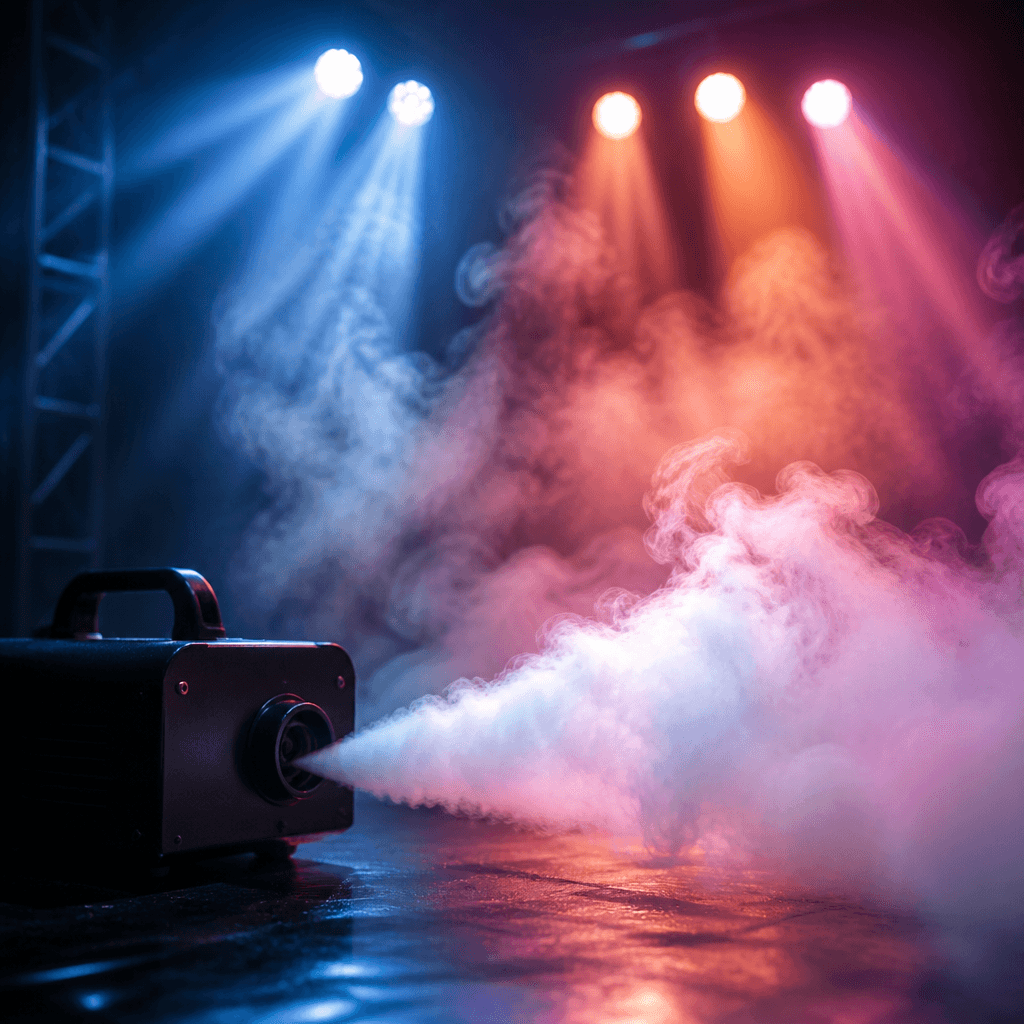 Crie um efeito cênico envolvente para destacar momentos especiais e valorizar a iluminação. Ideal para festas, shows, casamentos e eventos corporativos marcantes.